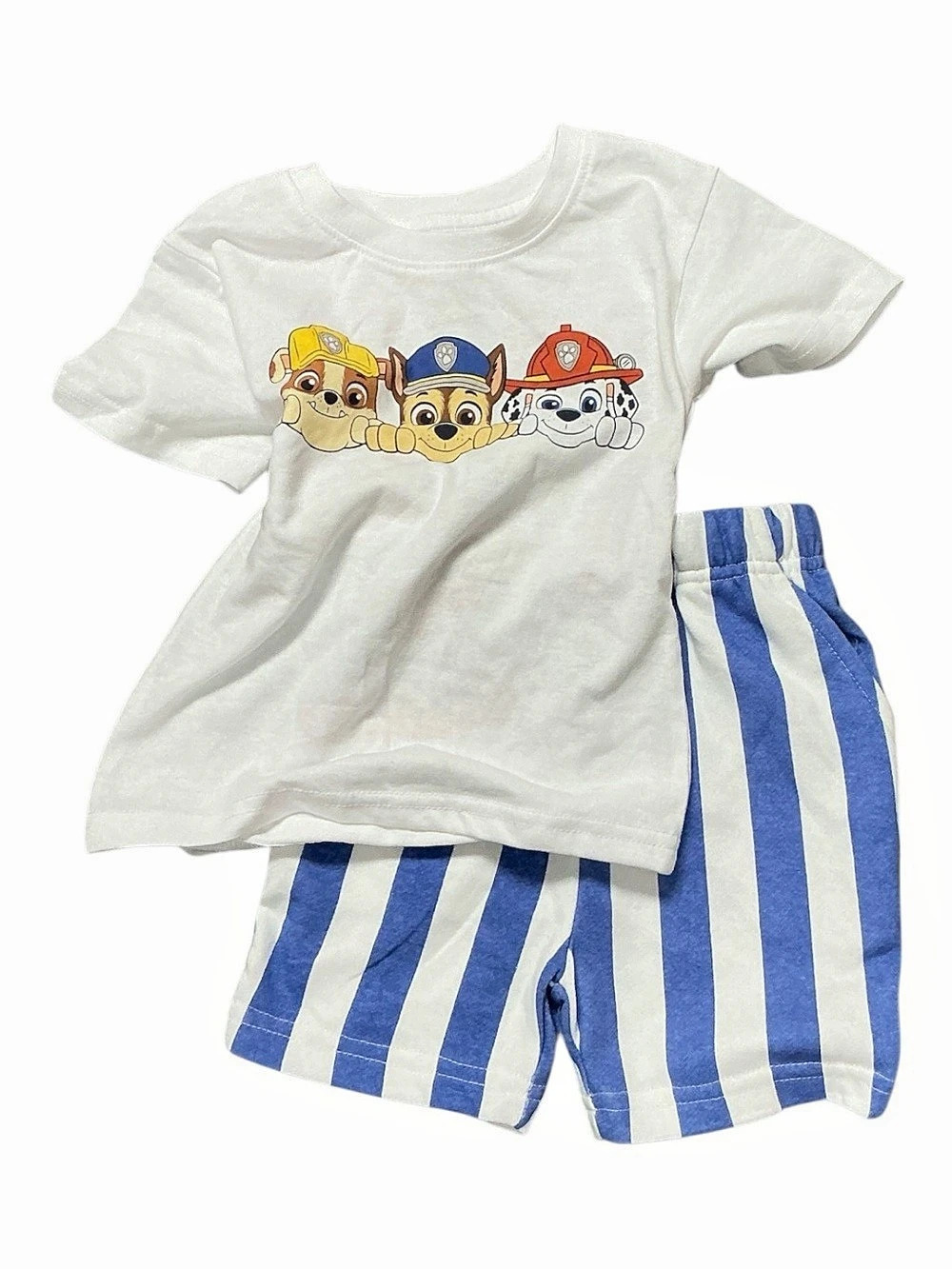 Paw Patrol Boys Matching Set in White & Blue NWT